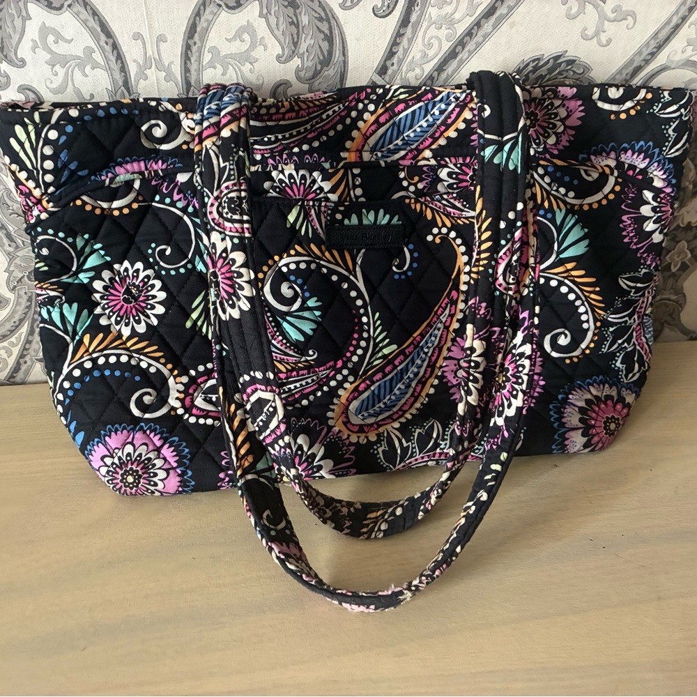 VB Floral Quilted Tote Bag